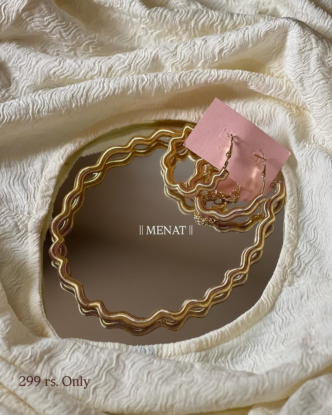 Anti tarnish necklace and earring set